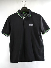 Hugo Boss Green Label Men's Black Paddy 1 Regular Fit Polo Shirt Moisture Large