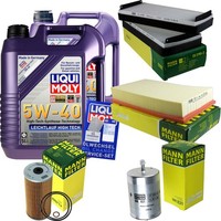 Mann Inspektionspaket 10L Liqui Moly 5W-40 FüR Mercedes E-Klasse W210 S210