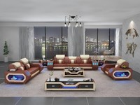 Sofagarnitur Set 3+2+1 Sitzer Couchtisch Sideboard Garnitur Design Moderne 5Tlg.