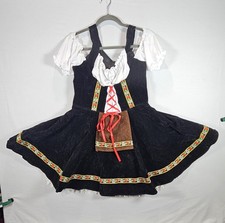 German Oktoberfest Bavarian Heidi Dirndl Lederhosen Beer Maid Wench Costume