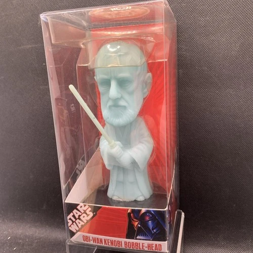 Funko Pop Wacky Wobbler Obi-Wan Kenobi Bobble-Head Star Wars Glow 2008 Blue