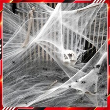 Halloween Spider Web Decoration Stretchy White Cobweb Haunted House Party Prop
