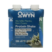 OWYN Smooth Vanilla Plant-Based Protein Shake 4pk, 11.15 Fl Oz Pack of 4 