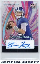 2024 Pro Set Pure #PE-DL2 Devin Leary Platinum Spectrum Shimless #/7