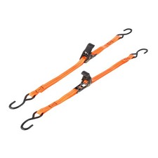 Ratchet Boat Trailer Transom Tie Down Straps 1"x5' 1763lbs with S Hook Orange