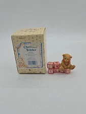 1996 Cherished Teddies 902950 Bear With Love Letters Mini Animal Figurine