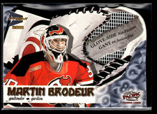 2001 Pacific Prism Hockey Glove-Side Net-Fusions #4 Martin Brodeur