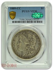 1889-CC $1 Morgan Dollar PCGS VF-30 CAC