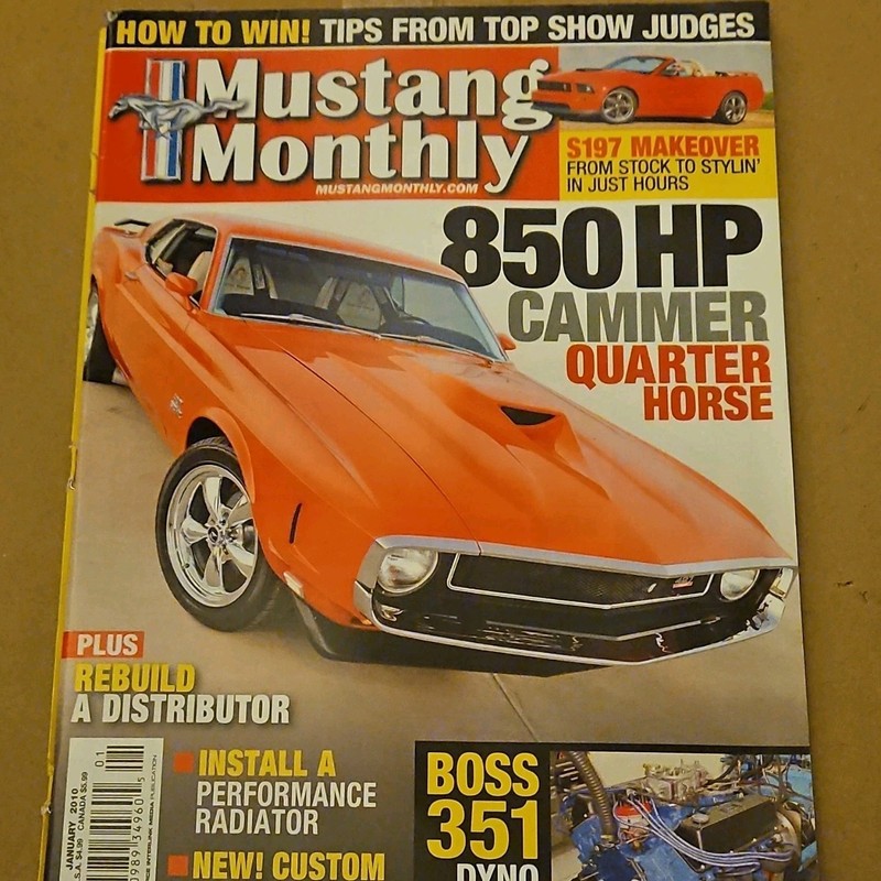 Mustang Monthly January 2010 0110 850 HP Cammer Quarter Horse Boss 351 Illus