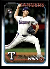 2024 Topps Update Series Base Cole Winn RC Texas Rangers #US109