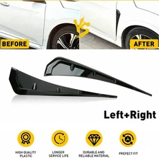 2X Glossy Universal Black Exterior Car Fender Side Vent Air Wing Trim Cover