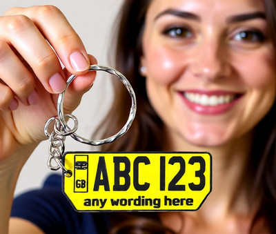 Auto Kennzeichen Schlüsselanhänger individuell privates Kennzeichen Geschenk Namensschild personalisiert