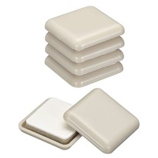 24Pcs Furniture Sliders 1-1/6" Plastic Self-adhesive Square Sliding Pads Grey
