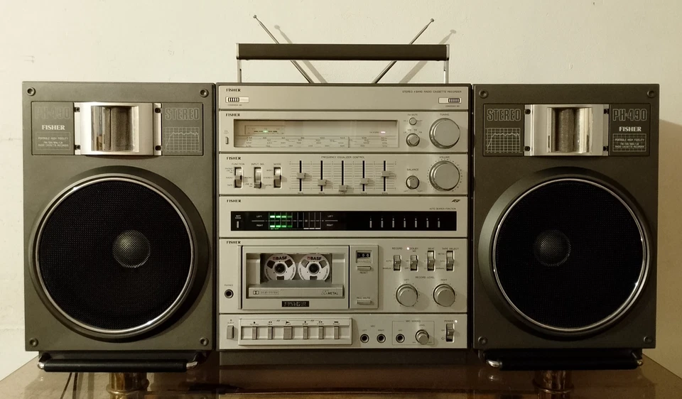 FISHER PH - 490 L HiFi STEREO TRAGBARER RADIO RECORDER - Bild 2 von 4