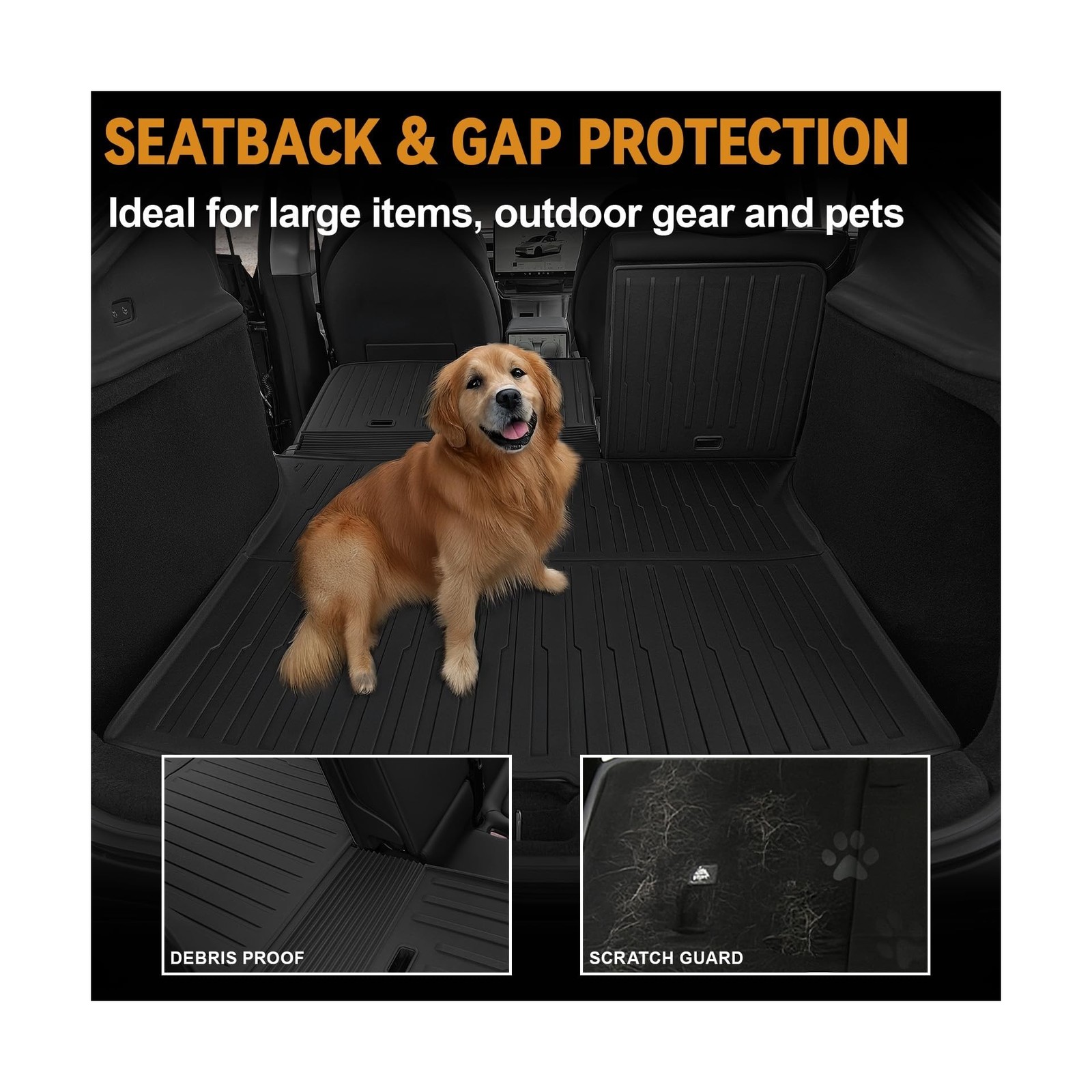 Floor Mats for 2026 2025 Tesla Model Y Juniper, Full Coverage All Weather Flo...