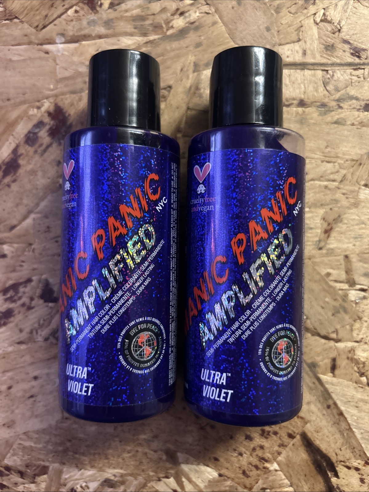 2x MANIC PANIC AMPLIFIED Hair Dye Semi Permanent Hair Color-