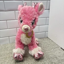 Build a Bear Twinkle Reindeer Plush Christmas Deer Pink Glitter Collar 13 Inch