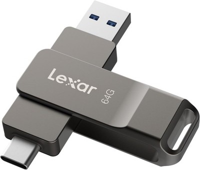 Lexar D40E 64 GB Dual USB 3.2 Gen 1 Type-C Jump Drive, USB-C Flash Drive