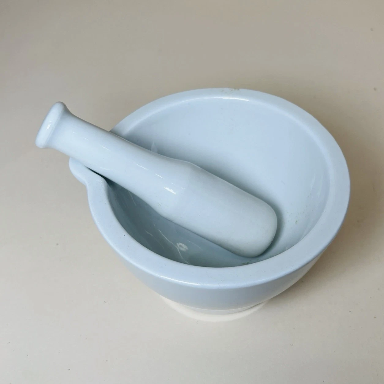 French Ceramic Apothecary Mortar & Pestle “4”