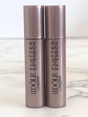 2x Lancome Lash Idole Flutter Extension Mascara Deluxe Sample, 01 True Black 2ml