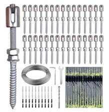 Outdoor Wire Trellis Climbing Plants 30pc Vertical Garden Wall Plant Support 