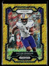 2024 Panini Prizm Draft Picks #173 Dillon Johnson Gold Shimmer #/15
