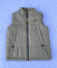 Timberland Men's Green Puffer Vest Full Zip Stand Collar Sleeveless 3T - E68