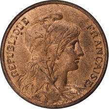 [#1276481] France, 5 Centimes, Dupuis, 1913, Paris, Bronze, AU, Gadoury:165
