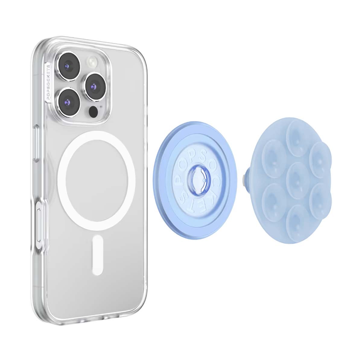 PopGrip PopSockets bleu : support de téléphone portable ventouse d'aspiration - 4