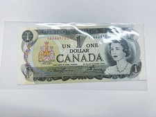 1973 Canada  $1 One Dollar Banknote – Queen Elizabeth II Crispy UNC #0527