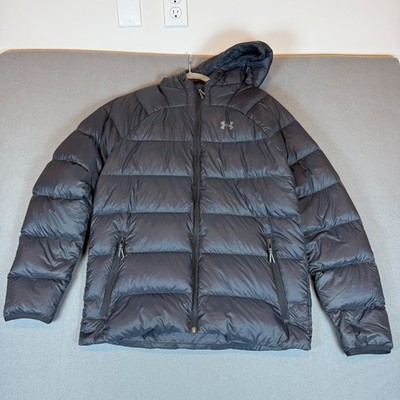 Under Armour Storm Men s Medium Black Hooded Puffer Jacket Full Zip