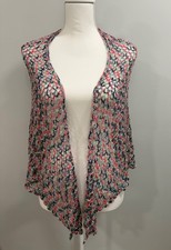 Handmade Crochet Triangle Lace Shawl - Multicolored 66  x31   - Lightweight