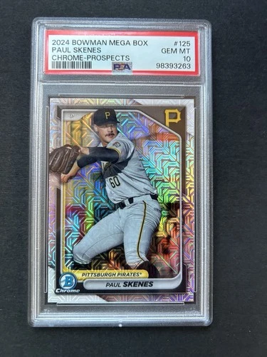 2024 Bowman Mega Box Chrome Prospects #125 Paul Skenes Rookie Card PSA 10