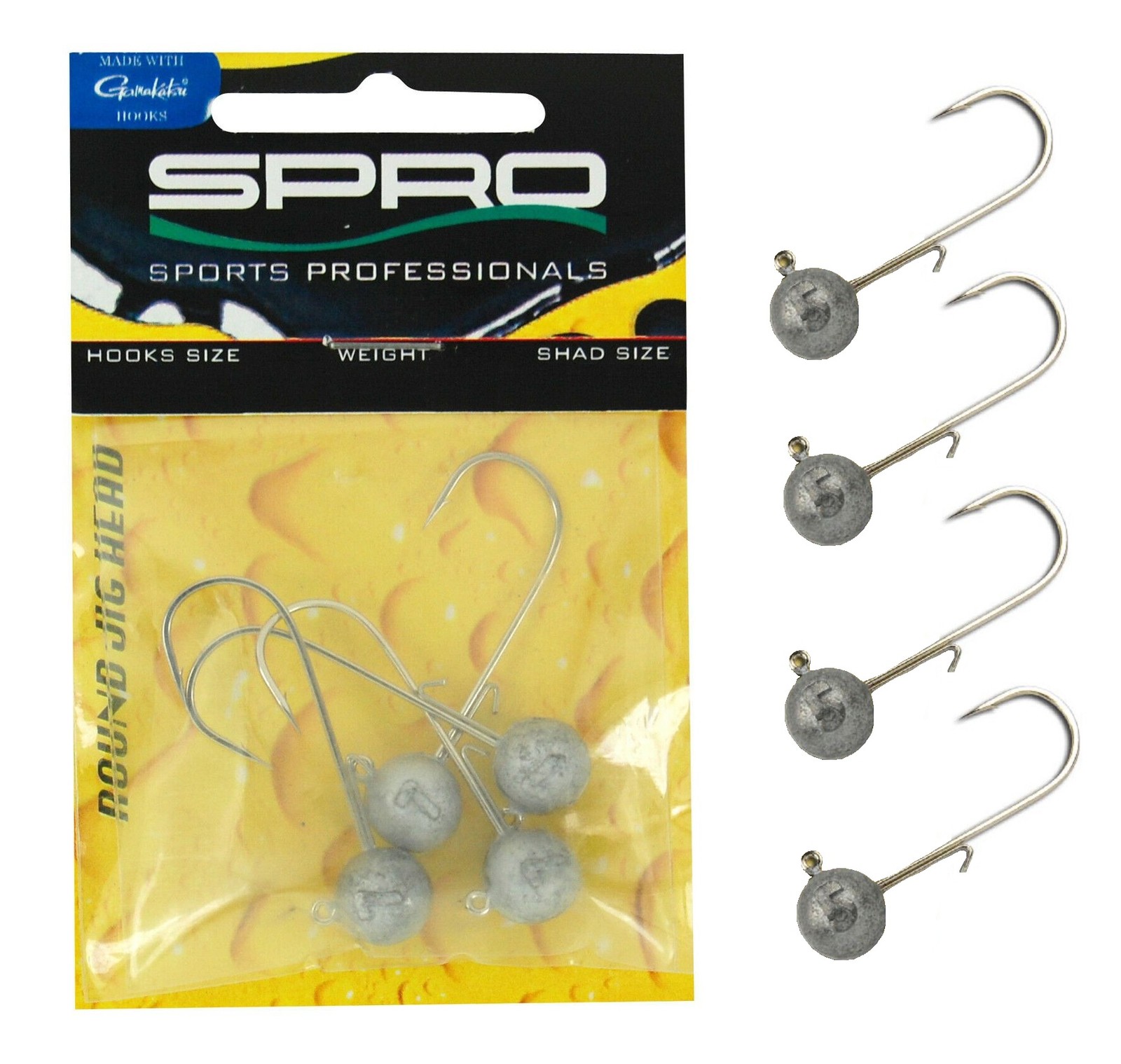 Spro Round Jig Heads Gr 1 - 50 Jigkpfe Jig Haken 1990₽