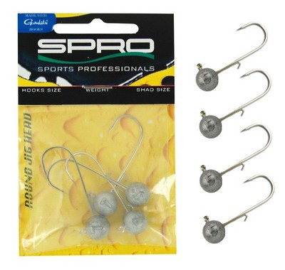 Spro Round Jig Heads Gr. 1 - 5/0 Jigköpfe Jig Haken