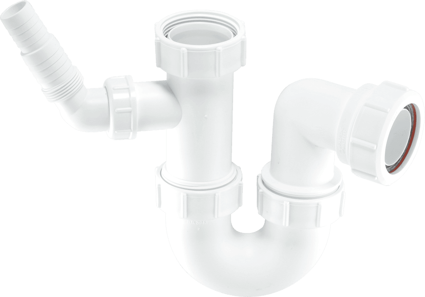 Mcalpine WM14 75mm Tubular Swivel P Trap 1.5"" Multi Outlet, 135° Inlet Appliance