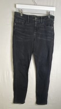 Pilcro Anthropologie Women  s 28 Black Skinny Jeans Pants Stretch Mid Rise Denim