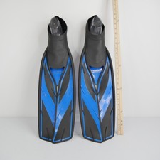 Atomic Aquatics Splitfin Scuba Swim Fins Blue Black Full Foot US 10.5-11.5 43-44