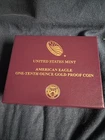 2021 W American Gold Eagle Proof Type 1 1/10 oz  $5 in OGP, Box & COA