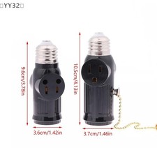E26 Light Socket to Plug Adapter 2/3 Prong Light Bulb Outlet Socket Adapter
