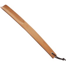 Portable Shoe Horn Handled Shoehorn Wood Long for Seniors Wooden
