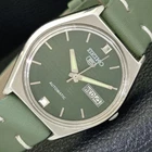 VINTAGE SEIKO 5 AUTOMATIC JAPAN 6309A MENS GREEN COLOR DIAL WATCH a701288-1