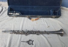 Vintage Pedler Hoosier Metal Clarinet Elkhart IN 24165 Case Lyre Mouthpiece AsIs
