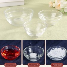 Beauty Oil Glass spa Facial Mask Mixing Bowl Brush Tool Face Care DIY Travel