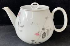 Raymond Loewy White Floral Teapot Continental China Germany - Z#1008