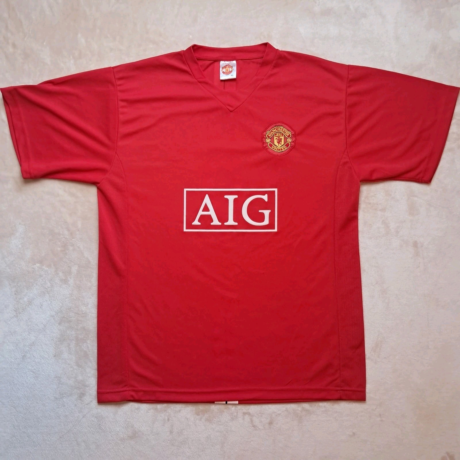 RARE Vintage Official Manchester United Dimitar Berbatov #9 AIG Soccer Jersey XL