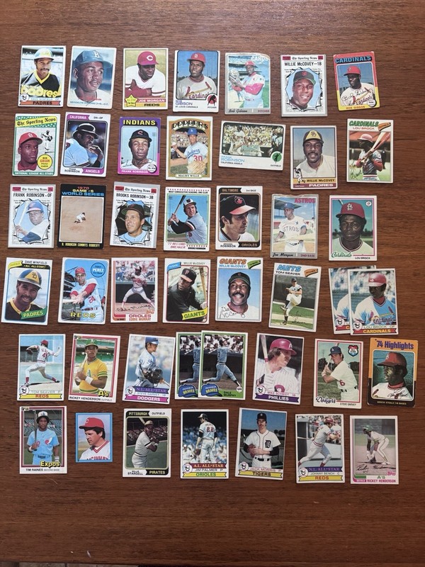 Vintage Baseball Lot Topps Bob Gibson Stargell Brock Brooks Frank Robinson HOF