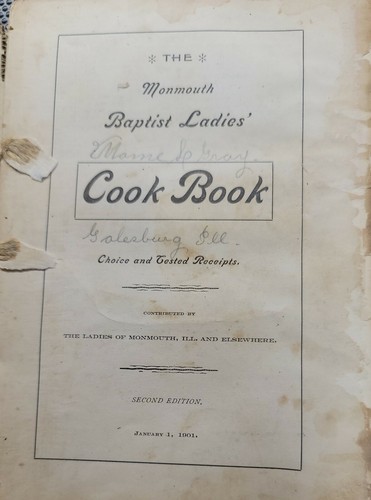 1901 The Monmouth Baptist Ladies Cook Book 2nd Edition Illinois Recipe Book - Picture 8 of 12