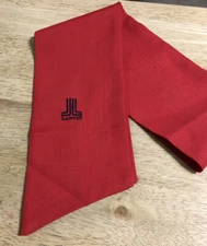 Vintage LANVIN Scarf Neckwear - Red - 4" x 37"