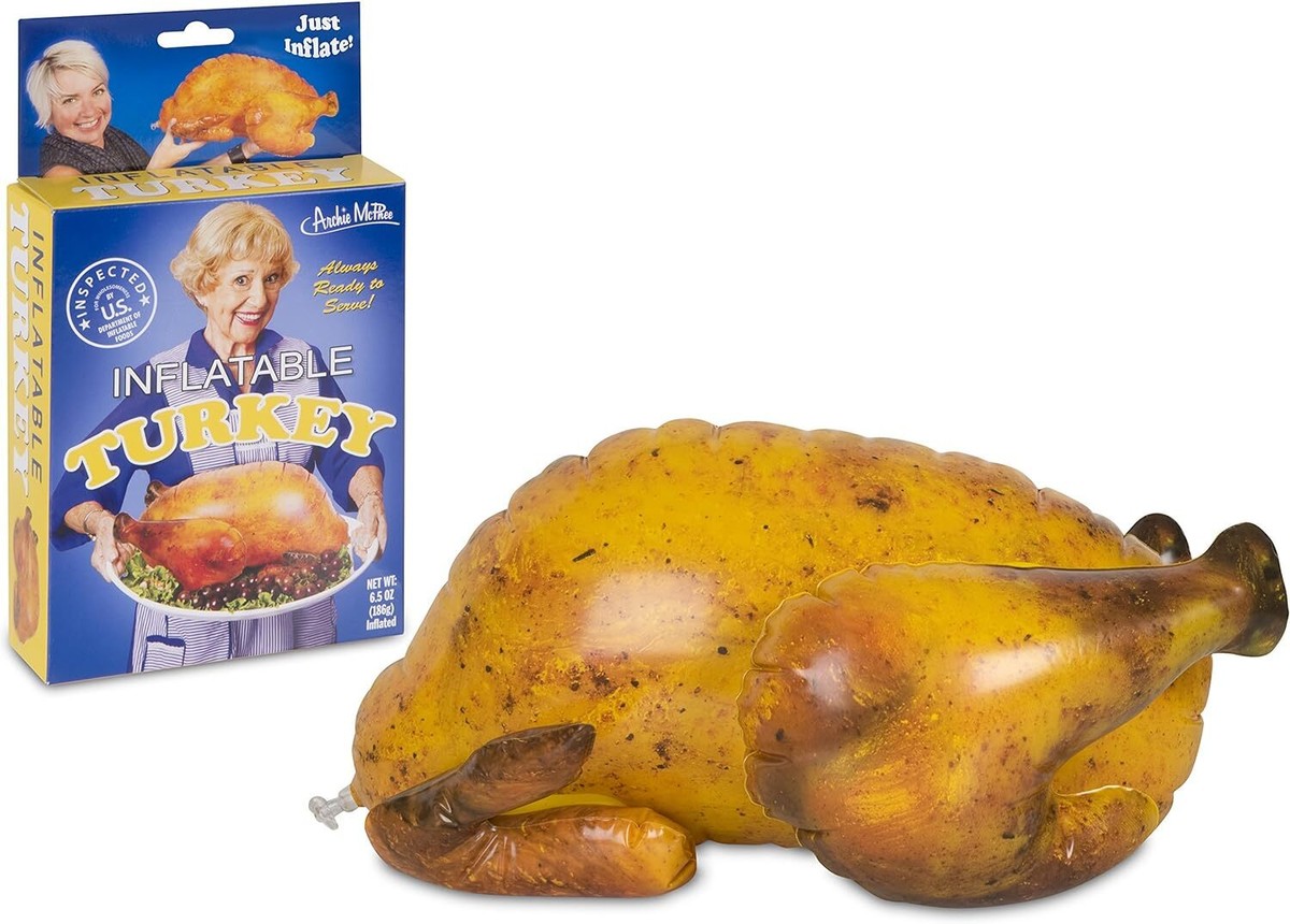 Inflatable Turkey Can Accoutrements Gag Gift Christmas